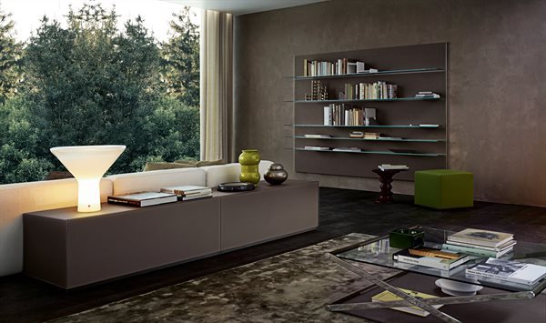 Contemporary TV cabinet - AIR WHEEL - Gallotti&Radice - on casters / wooden  / painted wood